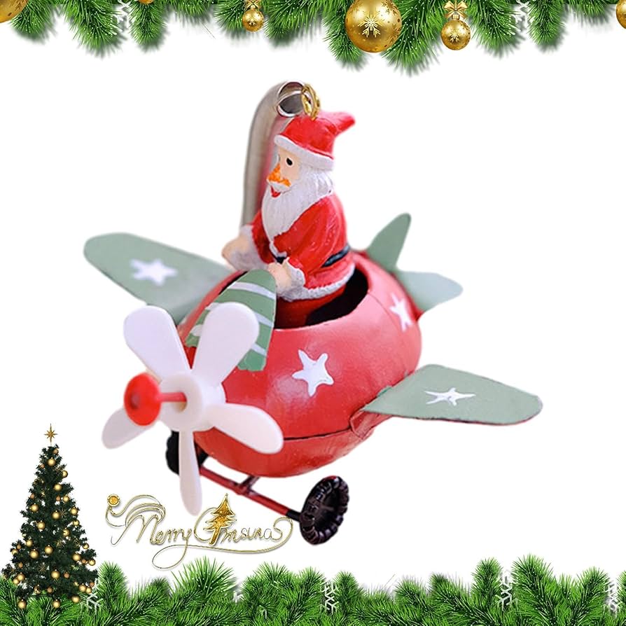 大きなサンタクロースの置物 　アンティーク調　飛行機 71rAF+G1ibL._AC_UF894,